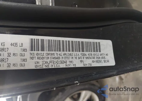 2017 Jeep Patriot Latitude Fwd z USA, uszkodzony, nr VIN 1C4NJPFB1HD136940